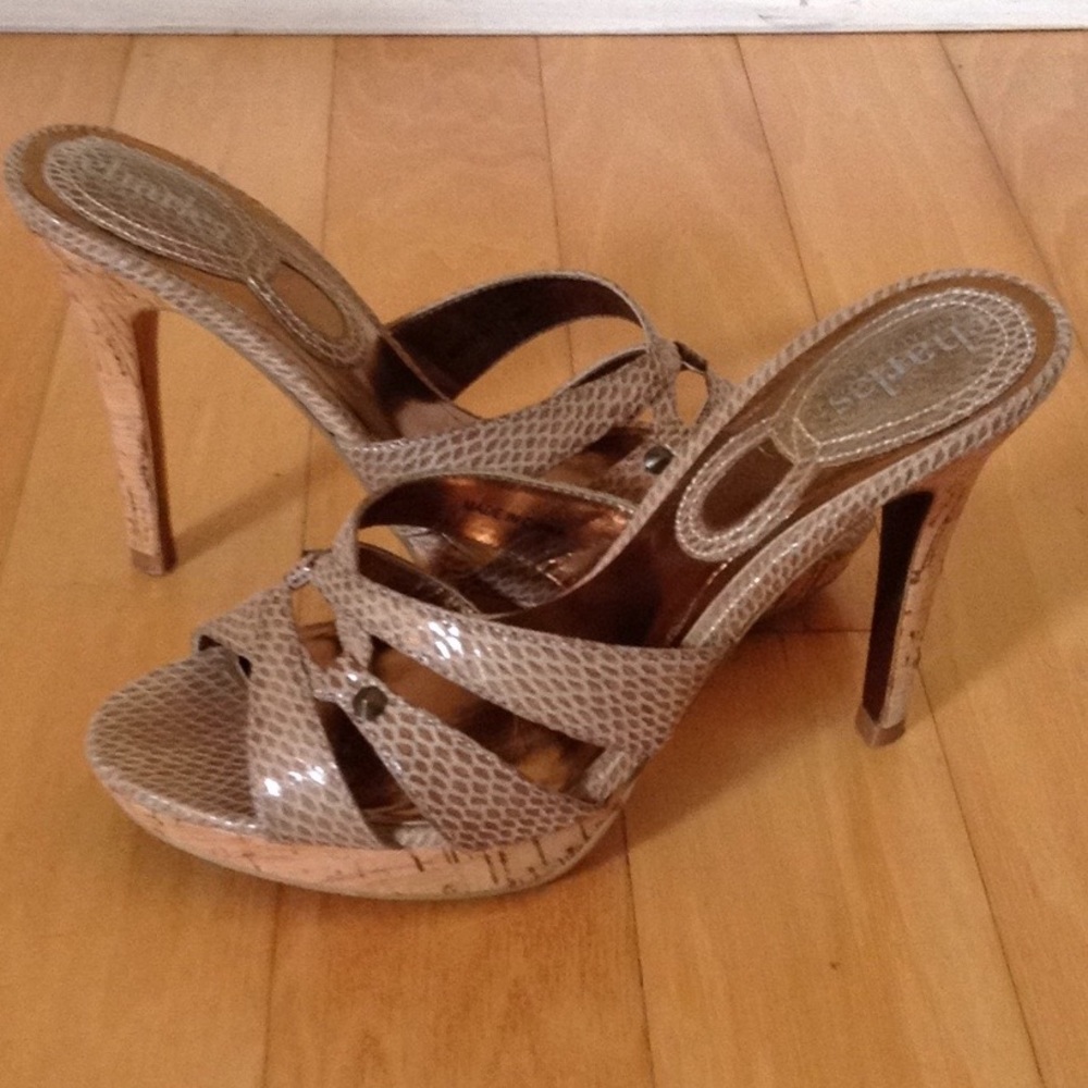 Charles David snake skin heels, 6.5